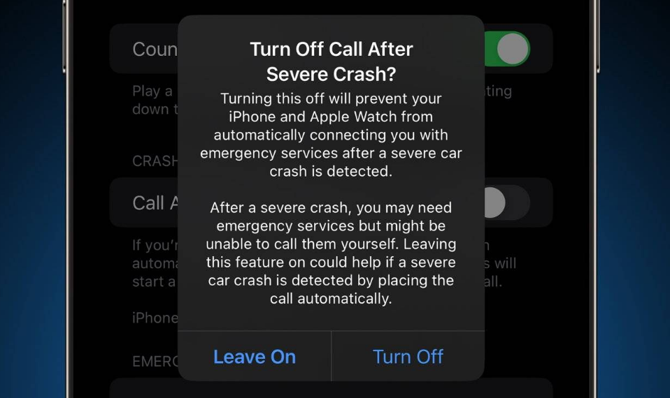 梅列苹果14维修分享 iPhone 14 和 Apple Watch 上关闭崩溃检测 